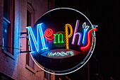 USA,Tennessee,Neon lights in Beale Street,Memphis