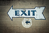 USA,Mississippi,Exit sign in Great Wall of Mississippi,Vicksburg