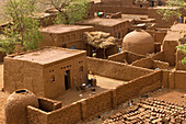 Niger,Central Niger,Tahoa,from rooftop of its World famous Friday Mosque,Yaama Village,Aerial view of Yaama Village