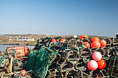 Lobster pots,Portmagee,Iveragh Peninsula,County Kerry,Ireland,UK