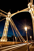 UK,England,Albert Bridge at night,London