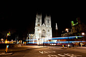 UK,England,Westminster Abbey at night,London