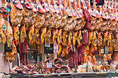 Stall In Mercado Central Selling Ham,Valencia,Spain