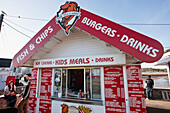 Fish And Chips Kiosk Facade,West Bay,Jurassic Coast,Dorset,England