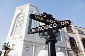 Rodeo Drive Road Sign,Los Angeles,California,Usa