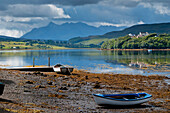 Rowboats On The Shore Along The Edge Of A Lake,Cuillins,Isle Of Skye,Scotland