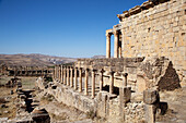 Römische Ruinen, Blick auf den Severan-Tempel, Djemila, Algerien