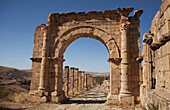 Roman Ruins,Arch And Cardo Maximus,Djemila,Algeria