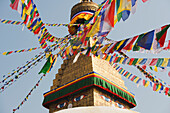 The Buddhist Stupa Of Boudhanath Dominates The Skyline And Is One Of The Largest In The World,Boudhanath,Nepal