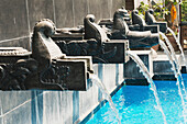 The Swimming Pool At The Dwarika Hotel In The Style Of A Twelfth Century Malla Dynasty Bath,The Water Spouts Are From The Lichhavi Period,Nepal