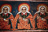 Details der Debre Berhan Selassie Kirche, Gondar, Amhara Region, Äthiopien