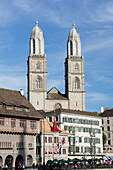 Towers Of Grossmunster Church,Zurich City,Zurich,Switzerland
