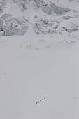 Climbers traverse slopes to reach Austria's second highest mountain,Mittelberg,Austria