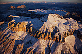 Luftaufnahmen der Dolomiten bei Österreich,Italien