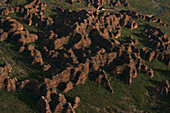 Luftaufnahme der Bungle Bungle Range im Purnululu National Park in der Kimberley Region von Australien, Halls Creek, Kimberley Region, Westaustralien, Australien