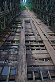 Dilapidated bridge leading to and from the gold mines in the Congo,Cinquante,Democratic Republic of the Congo