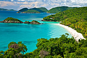 Turquoise water at Trunk bay on the island of St. John in the US Virgin Islands,St. John,U.S. Virgin Islands