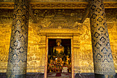 Interior of Wat Xieng Thong temple in Luang Prabang,Luang Prabang,Laos