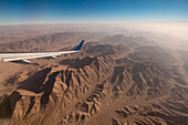 Flug über die Berge von Jordanien,Jordanien