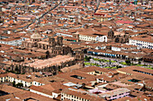 Cathedral and town square of historic Cusco,Cusco,Peru
