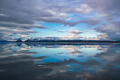 Clouds and reflection off the coast of Baffin Island,Baffin Island,Nunavut,Canada