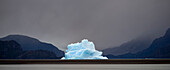 Large iceberg off the glacier at Lago Grey has been blown by the wind close to the beach in Torres del Paine National Park,Patagonia,Chile