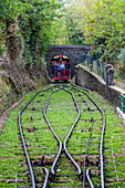 Views from the track of the Funiculare di Montecatini Terme,Montecatini Alto,Pistoia,Tuscany,Italy