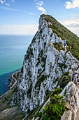 Schroffe Felswand und der Atlantik, Gibraltar