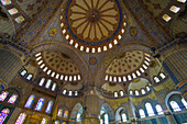Architectural detail of the ceiling in the Sultan Ahmed Mosque (Blue Mosque),Istanbul,Turkey