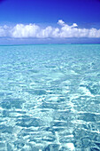 Clear turquoise water of the South Pacific Ocean in the Cook Islands,Cook Islands