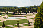 A view of the gardens at the Palace of Versailles.,Versailles,France