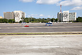Ein Blick auf die Plaza de la Revolucion, den Platz der Revolution, in der Innenstadt von Havanna,Havanna,Kuba