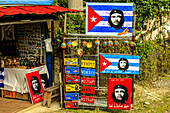 Che Guevara memorabilia in tourist shop.
