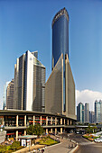 Buildings and traffic in the Lujiazui district of Pudong,Shanghai,China.,Lujiazui,Pudong,Shanghai,China.