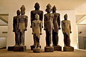 Bis zu drei Meter hohe Statuen nubischer Könige wurden in der nubischen Hauptstadt Kerma gefunden.,Kerma,Sudan,Afrika.