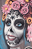 Maske zum Tag der Toten, Kunstwerk,Merida,Bundesstaat Yucatan,Mexiko