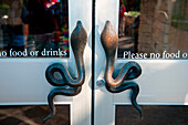 Cobra door handles at the Fort Worth Zoo,Fort Worth,Texas,United States of America