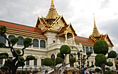 The exterior of the palace Throne Hall.,Chakri Maha Prasad,The Grand Palace,Bangkok,Thailand.
