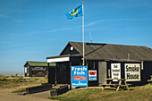 Meeresfrüchte-Restaurant in der Küstenstadt Aldeburgh,Suffolk,UK,Aldeburgh,Suffolk,England