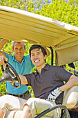 Men in Golf Cart