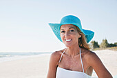 Portrait of Woman on Beach,Florida,USA