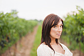 Portrait of Woman in Vineyard