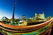 Light Trails and City Skyline Toronto,Ontario,Canada