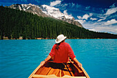 Canoeing,Moraine Lake,Banff National Park,Alberta,Canada