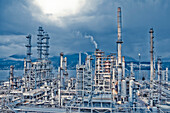 Chevron Oil Refinery on Burrard Inlet,Burnaby,British Columbia,Canada