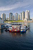 Passenger Ferries on False Creek,Granville Island,Vancouver,Canada,Vancouver,British Columbia,Canada