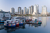 Passenger Ferries on False Creek,Granville Island,Vancouver,Canada,Vancouver,British Columbia,Canada