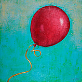 Illustration eines roten Luftballons