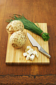 Celery root on Cutting Board
