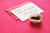 Note with Chocolate